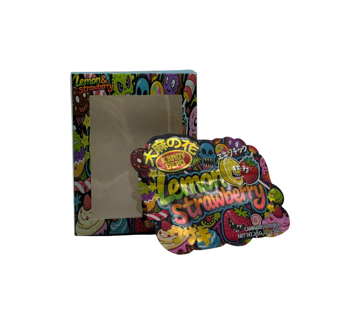 1x Lemon Strawberry - Box & Pack im Set - leer