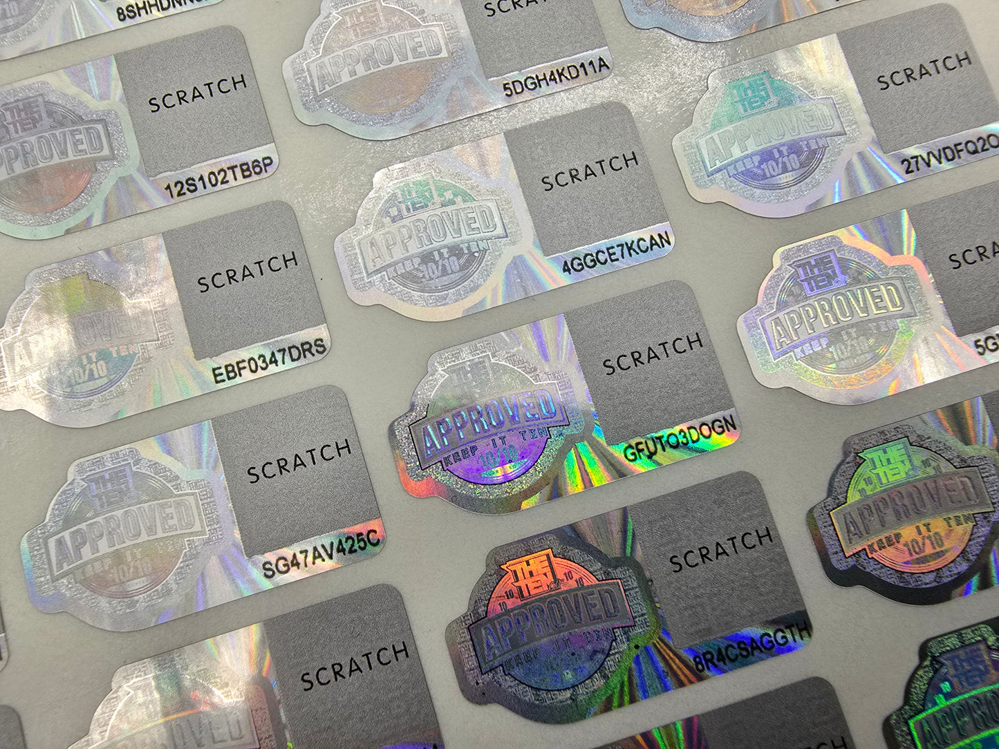 3D The Ten Scratch Sticker für Pack´s 50 Stück
