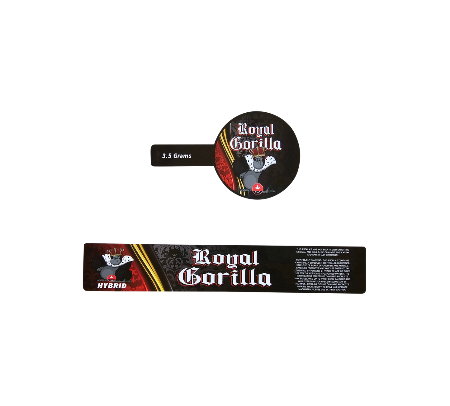 10x Royal Gorilla Aufkleber / Sticker für Jar´s