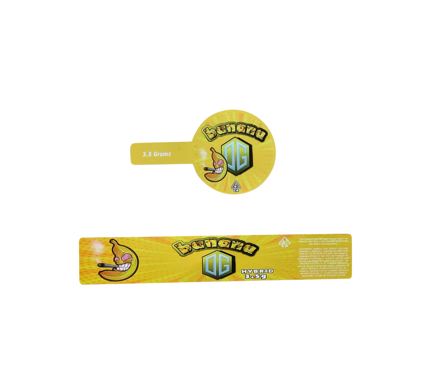 10x Banana Aufkleber / Sticker für Jar´s