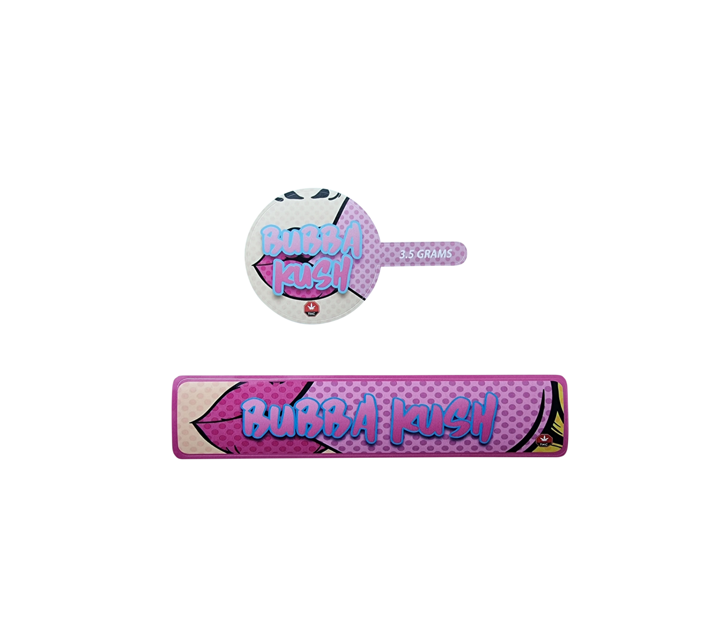 10x Pink Bubba Aufkleber / Sticker für Jar´s