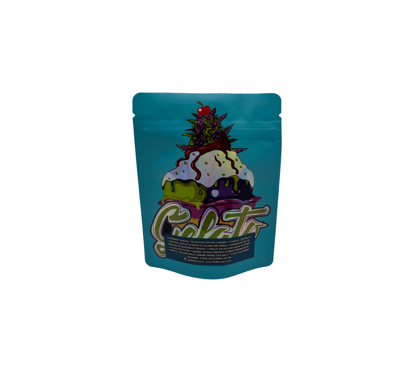 10x Blue Gelato - leere PE Verpackungen