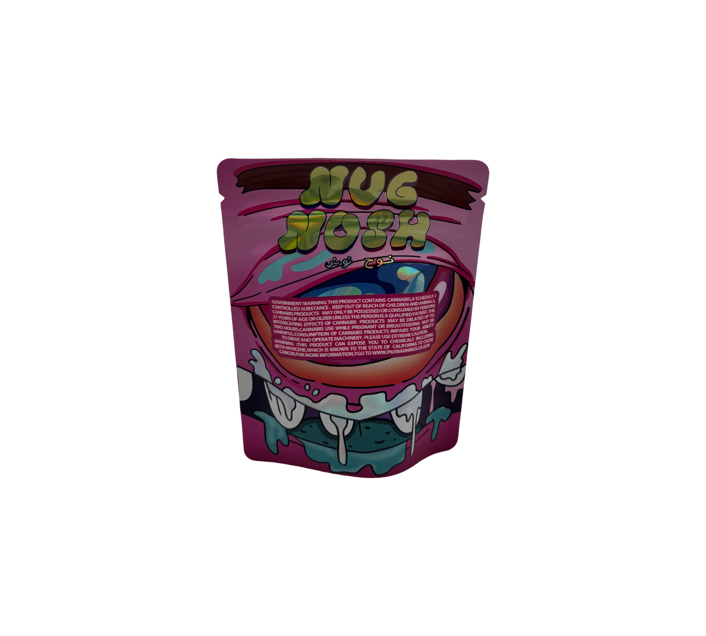 10x Pink Nug Nosh - leere PE Verpackungen