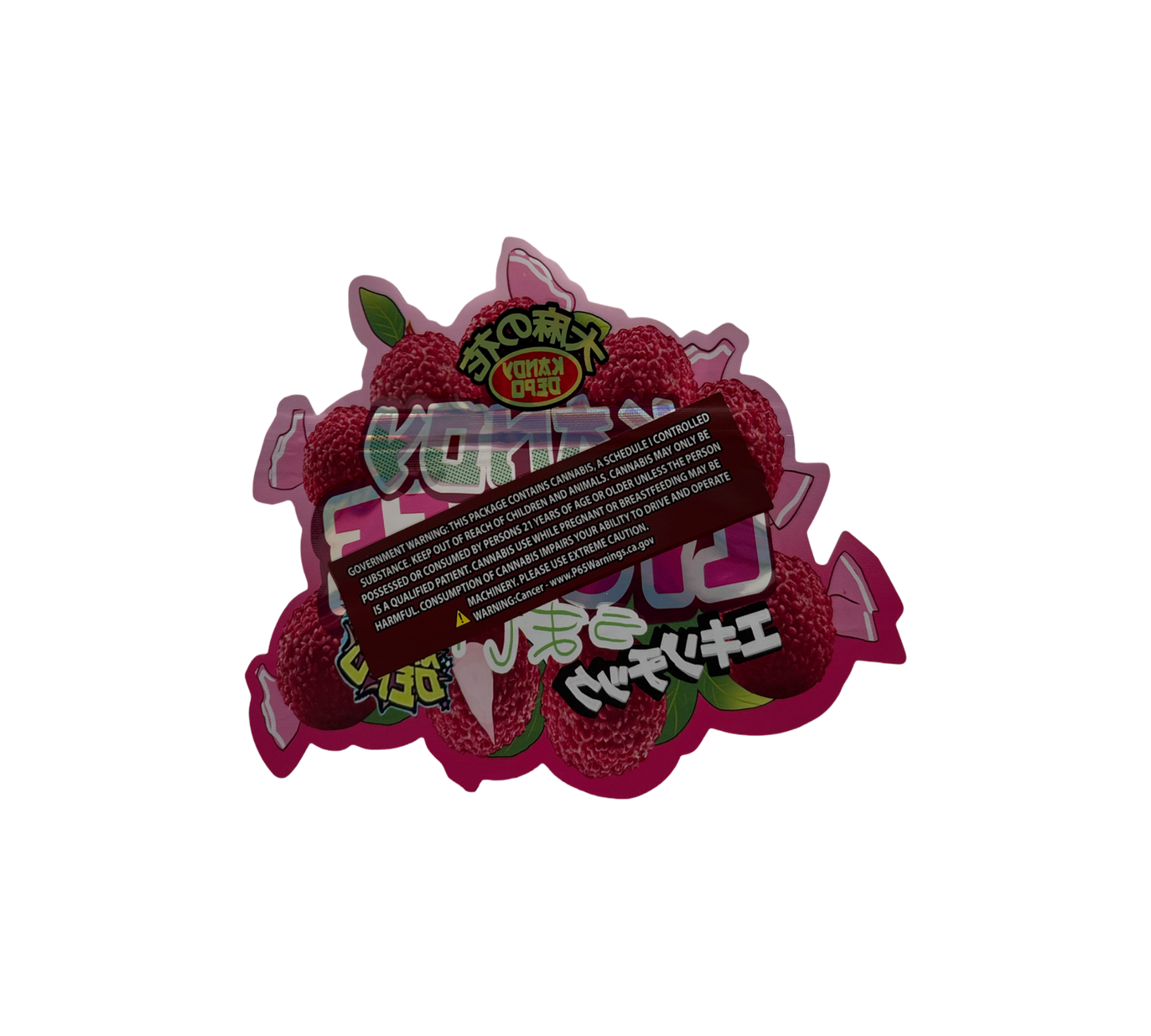 10x Kandy Lychee - leere PE Verpackungen Shape
