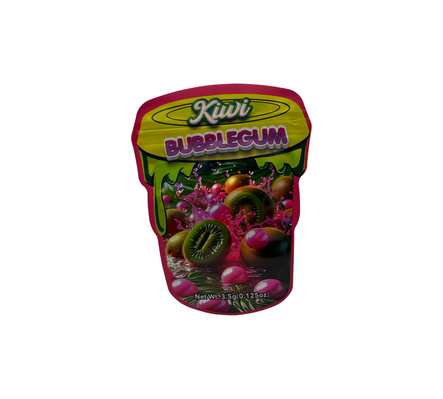 10x Kiwi Bubblegum - leere PE Verpackungen Shape