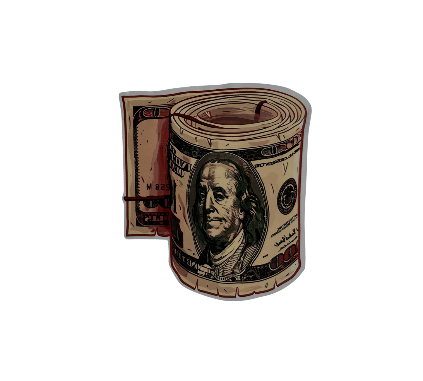 10x - leere 100 Dollar Design PE Verpackungen Shape