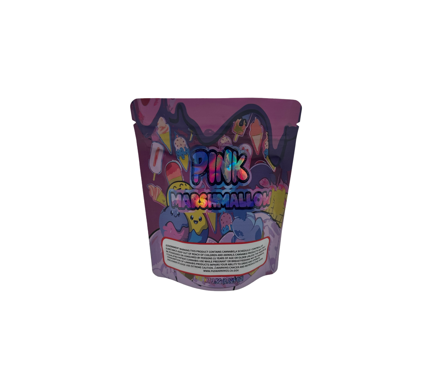 10x Pink Marshmallow - leere PE Verpackungen