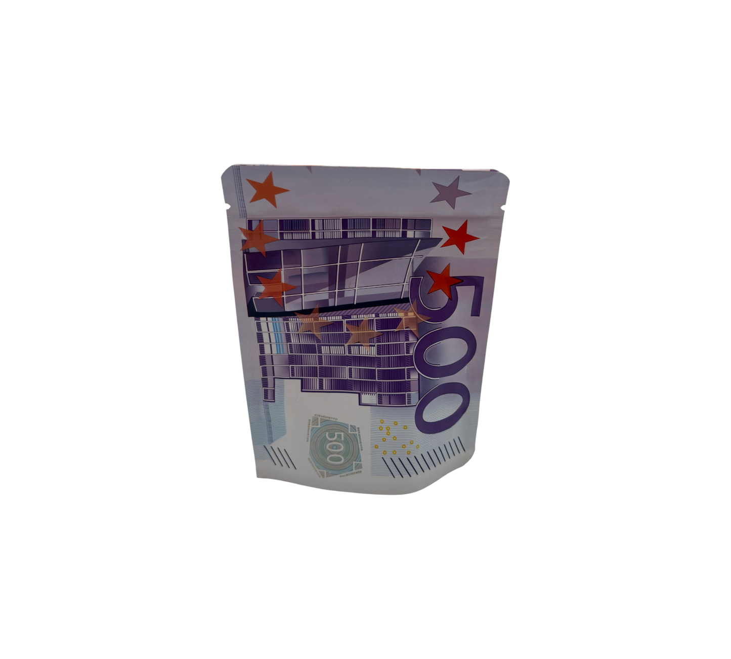 10x leere PE-Verpackungen – 500-Euro-Design