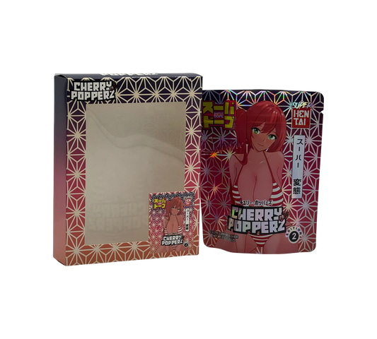 1x Cherry Popperz - Box & Pack im Set - leer