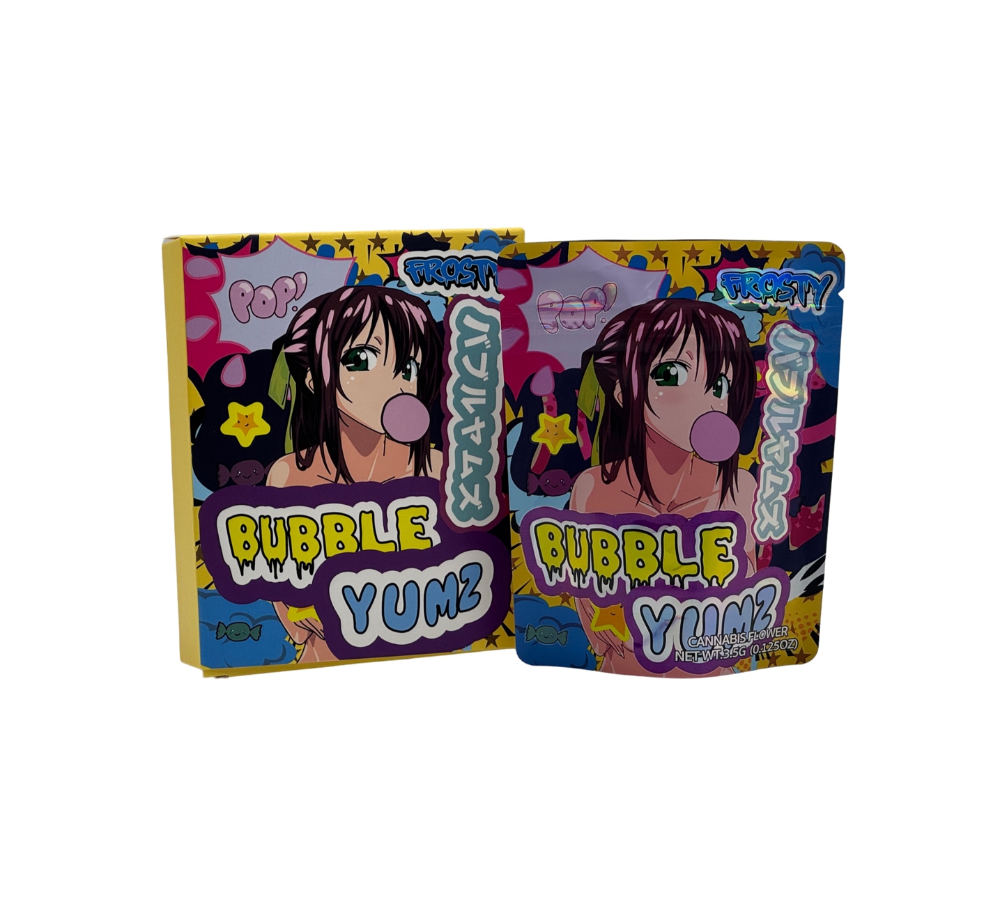 1x Bubble Yumz - Box & Pack im Set - leer