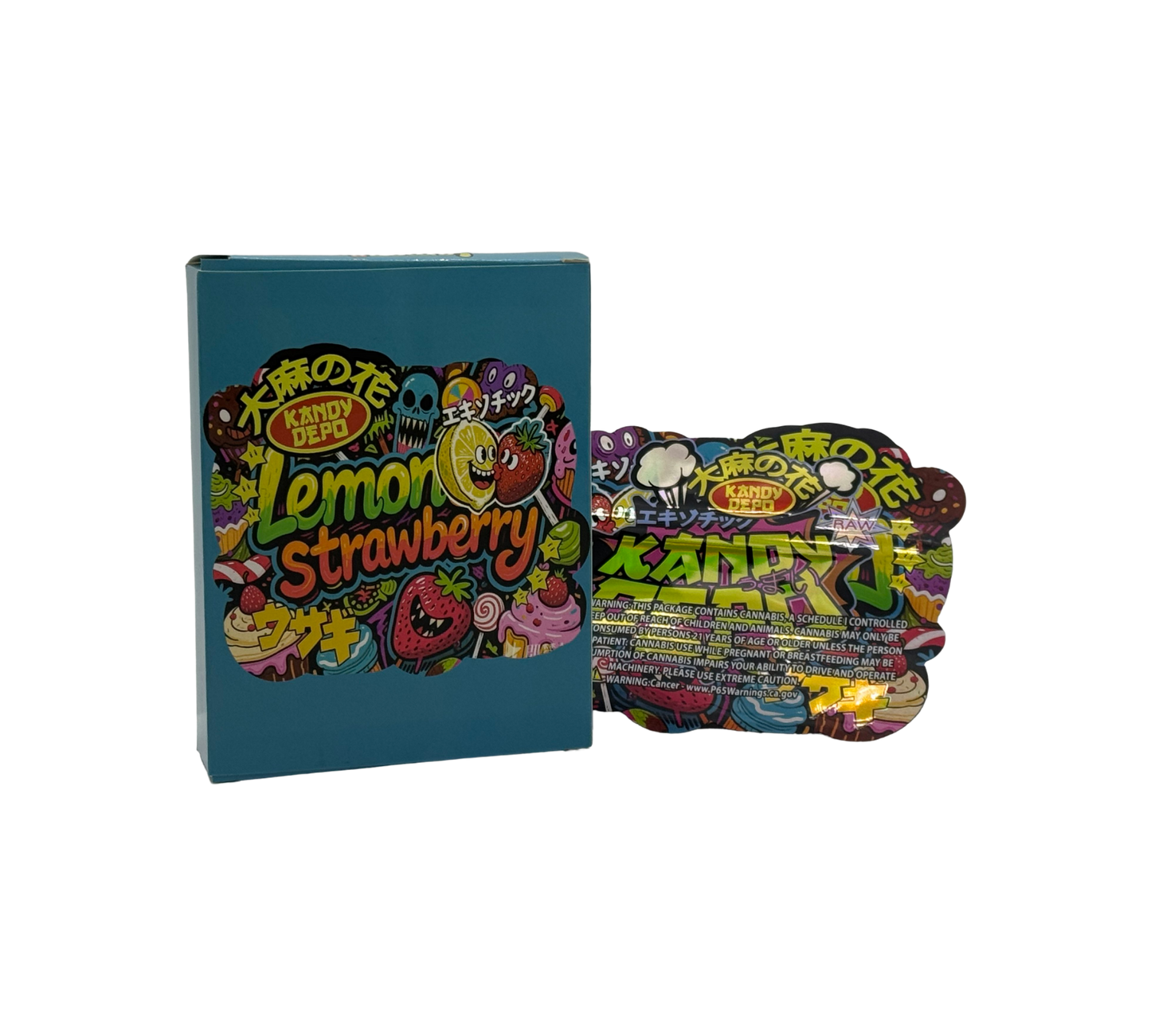 1x Lemon Strawberry - Box & Pack im Set - leer