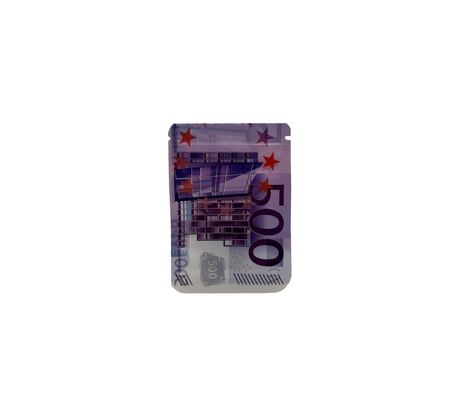 10x leere PE-Verpackungen – 500-Euro-Design