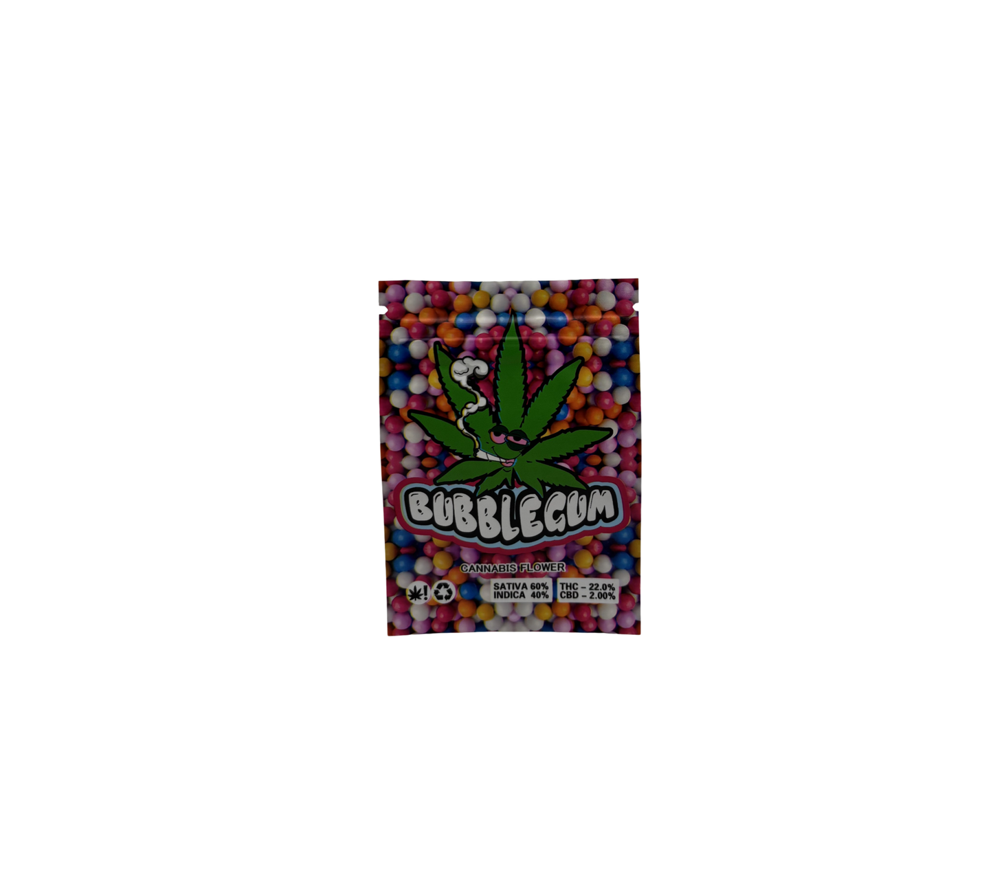 10x Bubblegum - leere PE Verpackungen