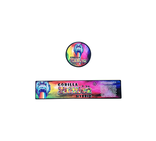 10x Gorilla Zkittle Aufkleber / Sticker für Jar´s