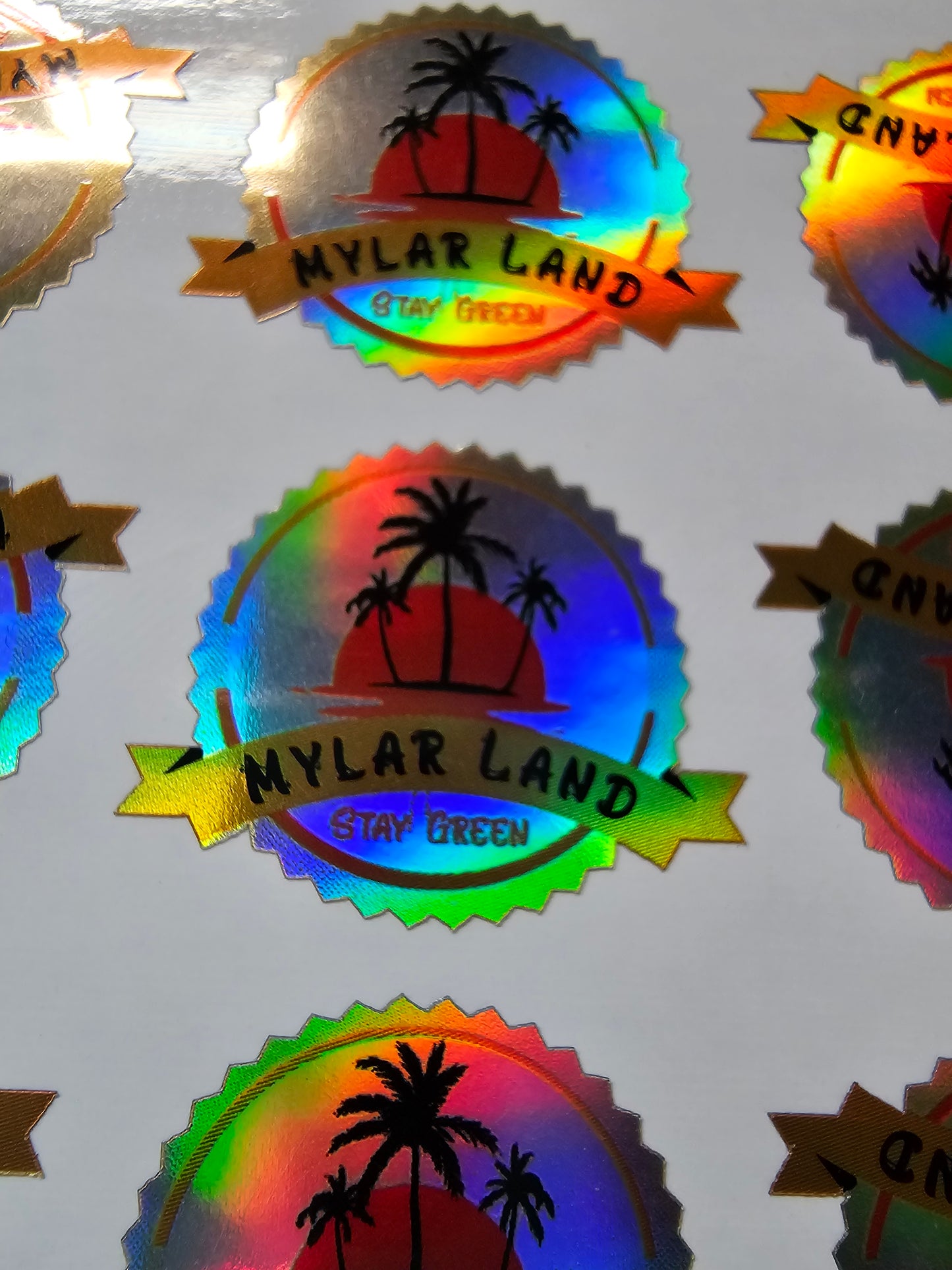 3D Mylar-Land Sticker für Pack´s 221 Stück