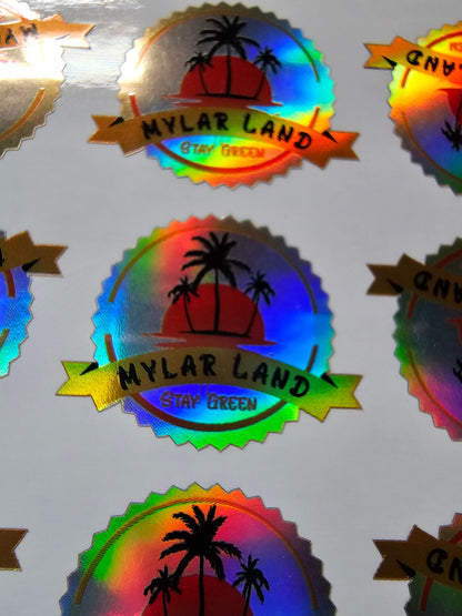 3D Mylar-Land Sticker für Pack´s 221 Stück