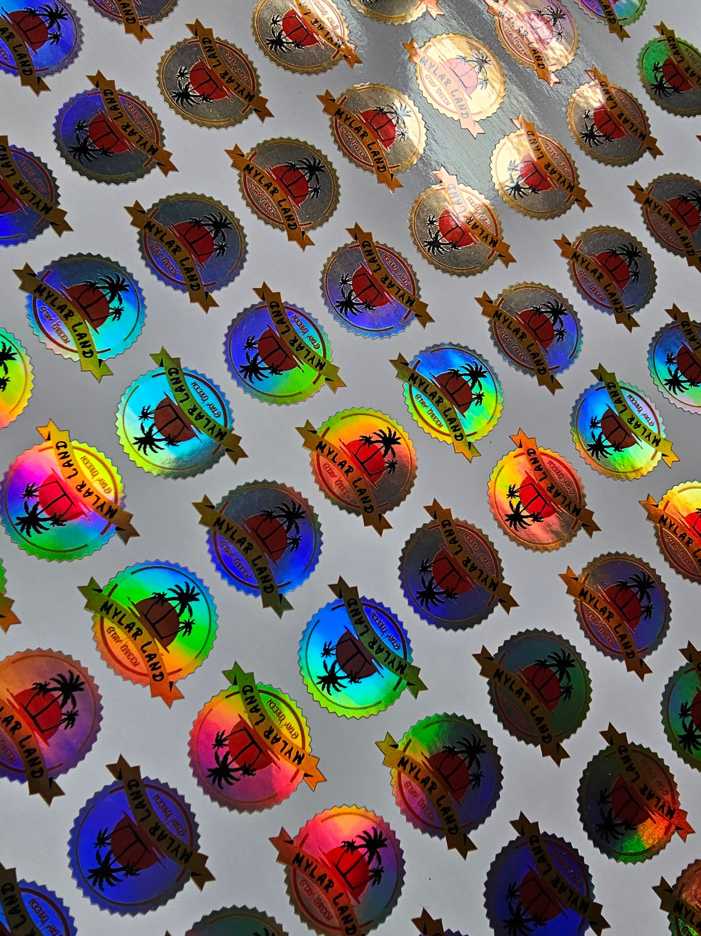 3D Mylar-Land Sticker für Pack´s 221 Stück