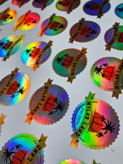 3D Mylar-Land Sticker für Pack´s 221 Stück
