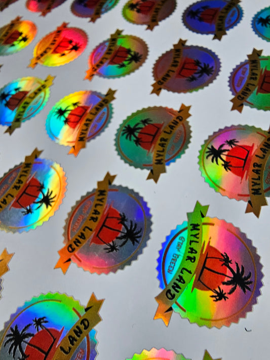 3D Mylar-Land Sticker für Pack´s 221 Stück