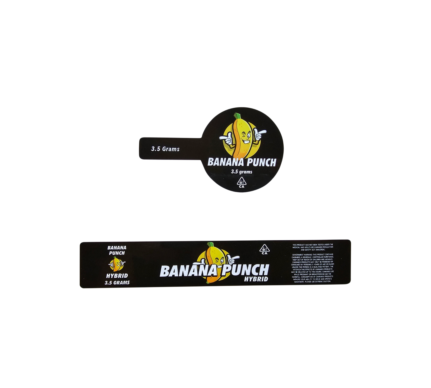 10x Banana Punch Aufkleber / Sticker für Jar´s