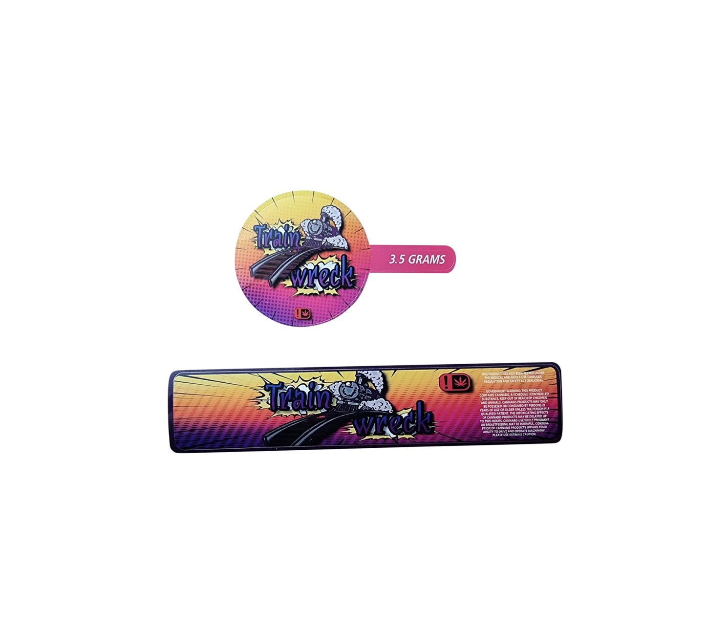 10x Train Wreck Aufkleber / Sticker für Jar´s