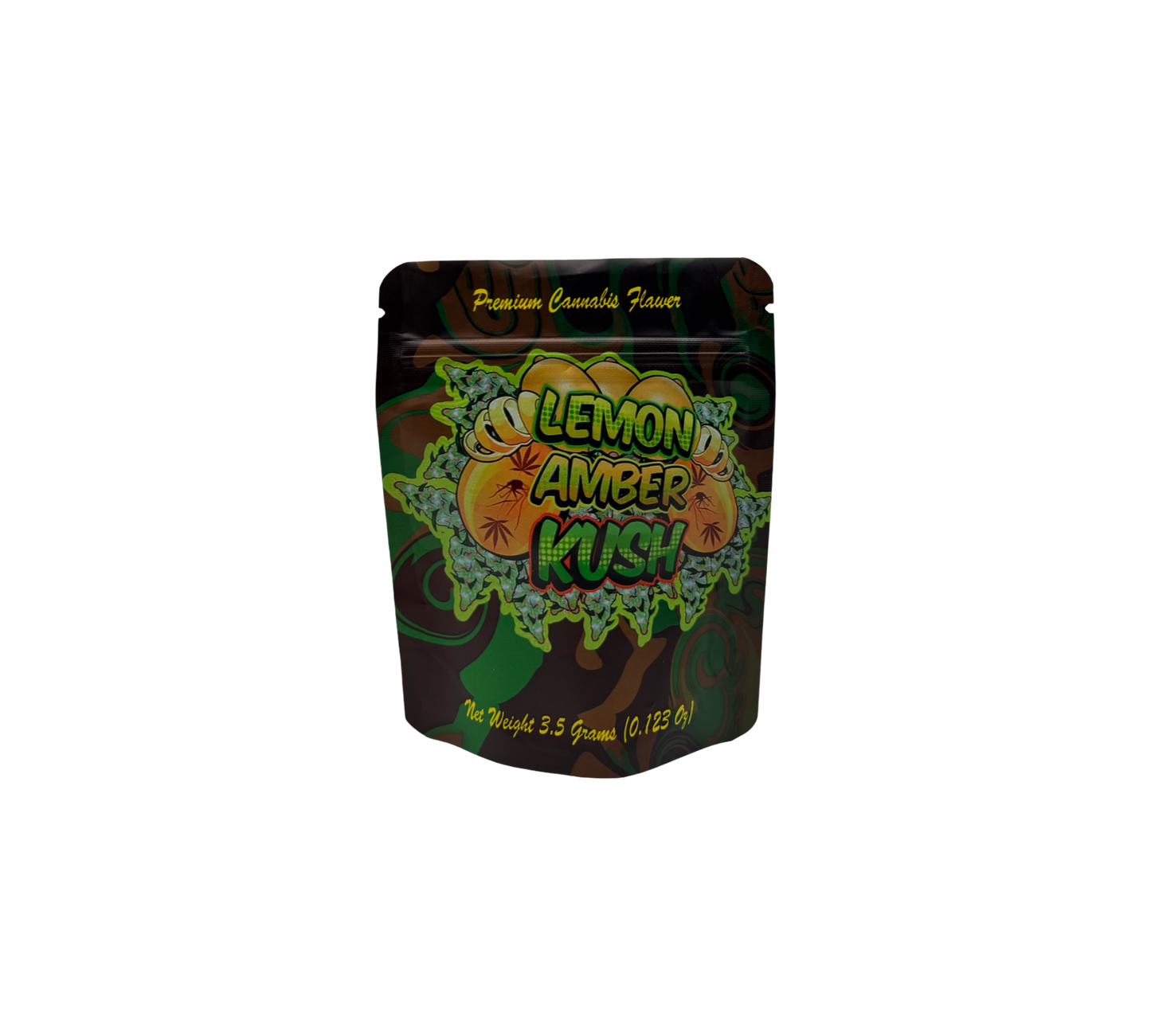 10x Amber Kush - leere PE Verpackungen