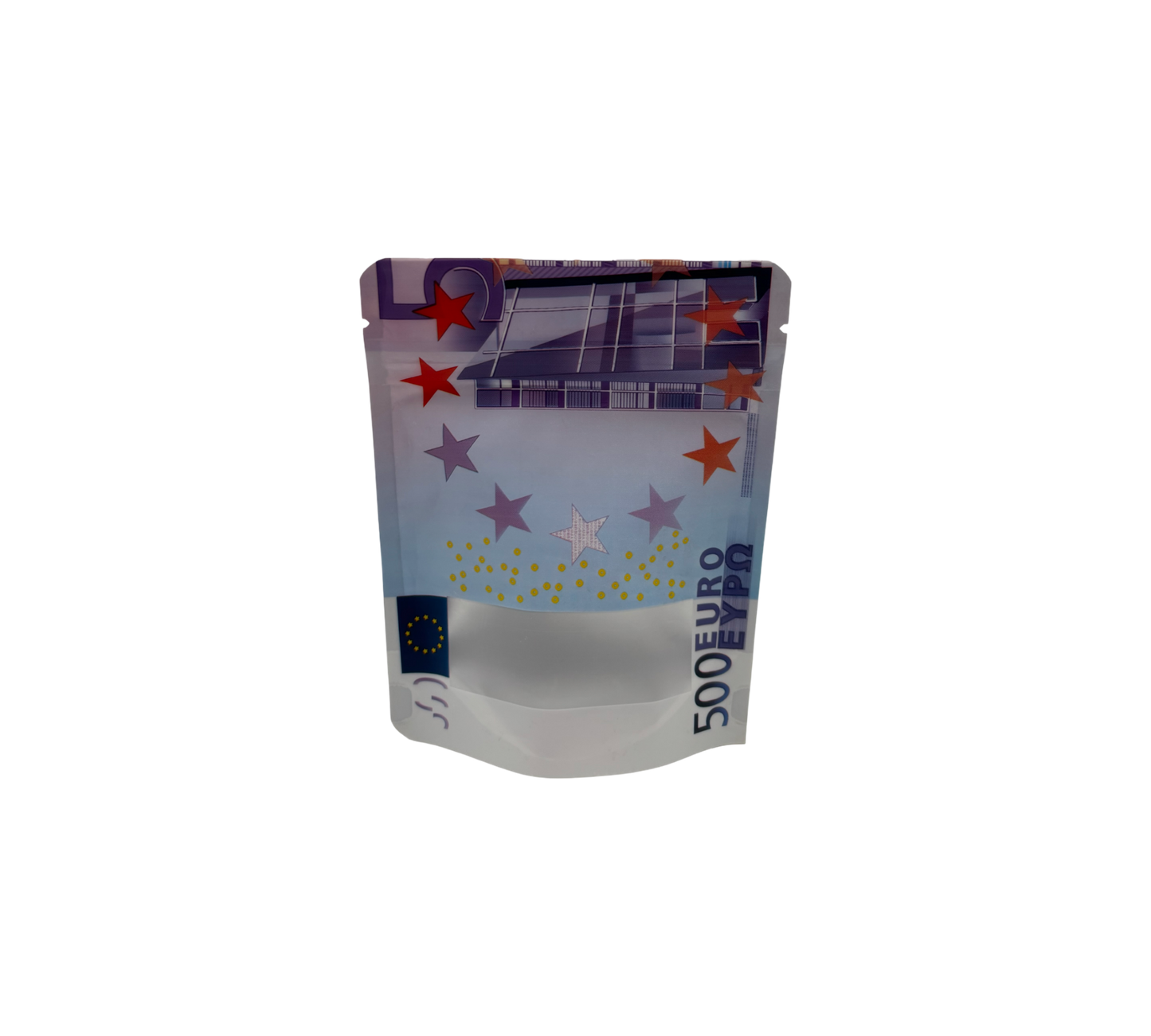 10x leere PE-Verpackungen – 500-Euro-Design