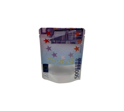 10x leere PE-Verpackungen – 500-Euro-Design