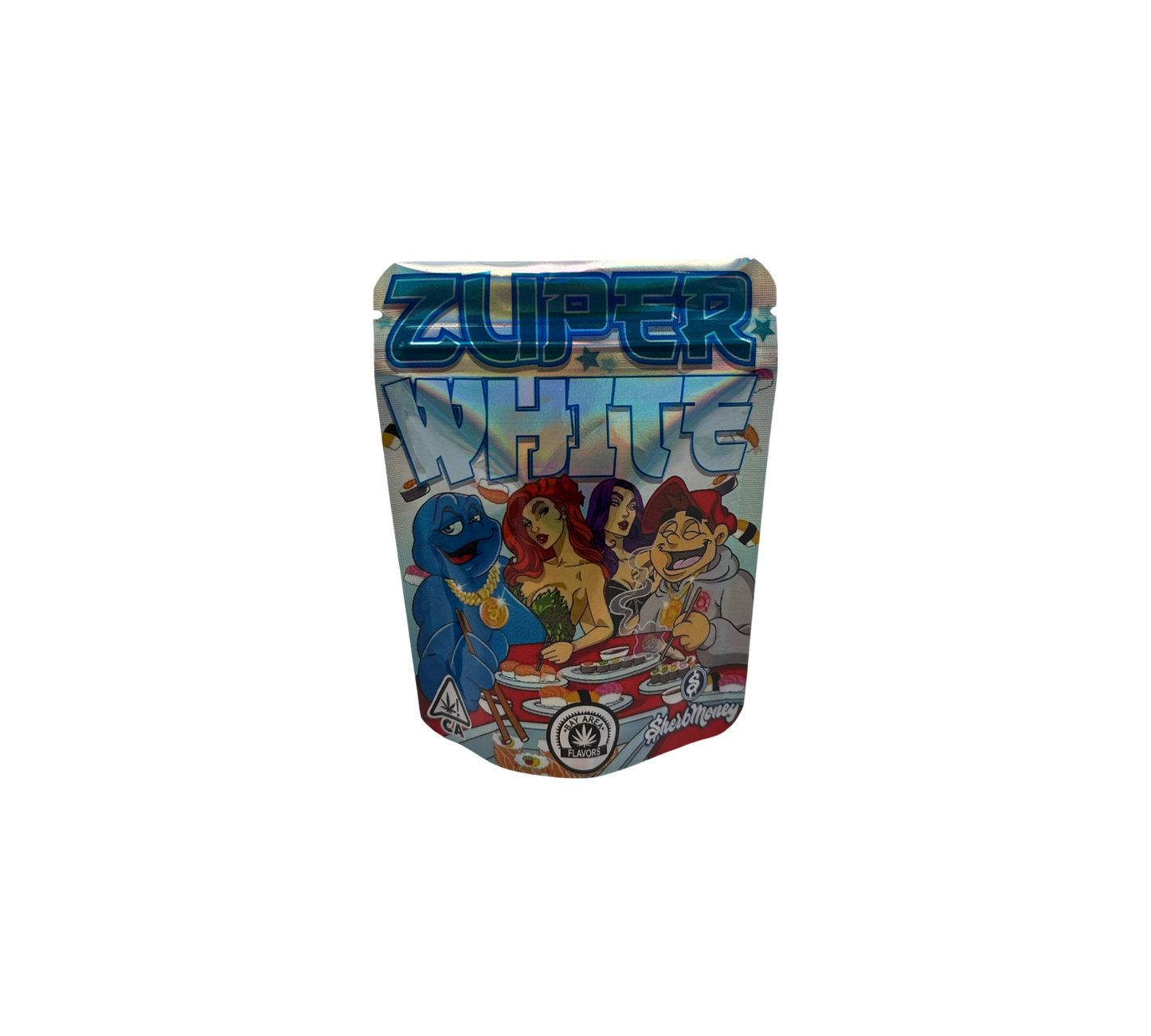 10x Zuper White - leere PE Verpackungen