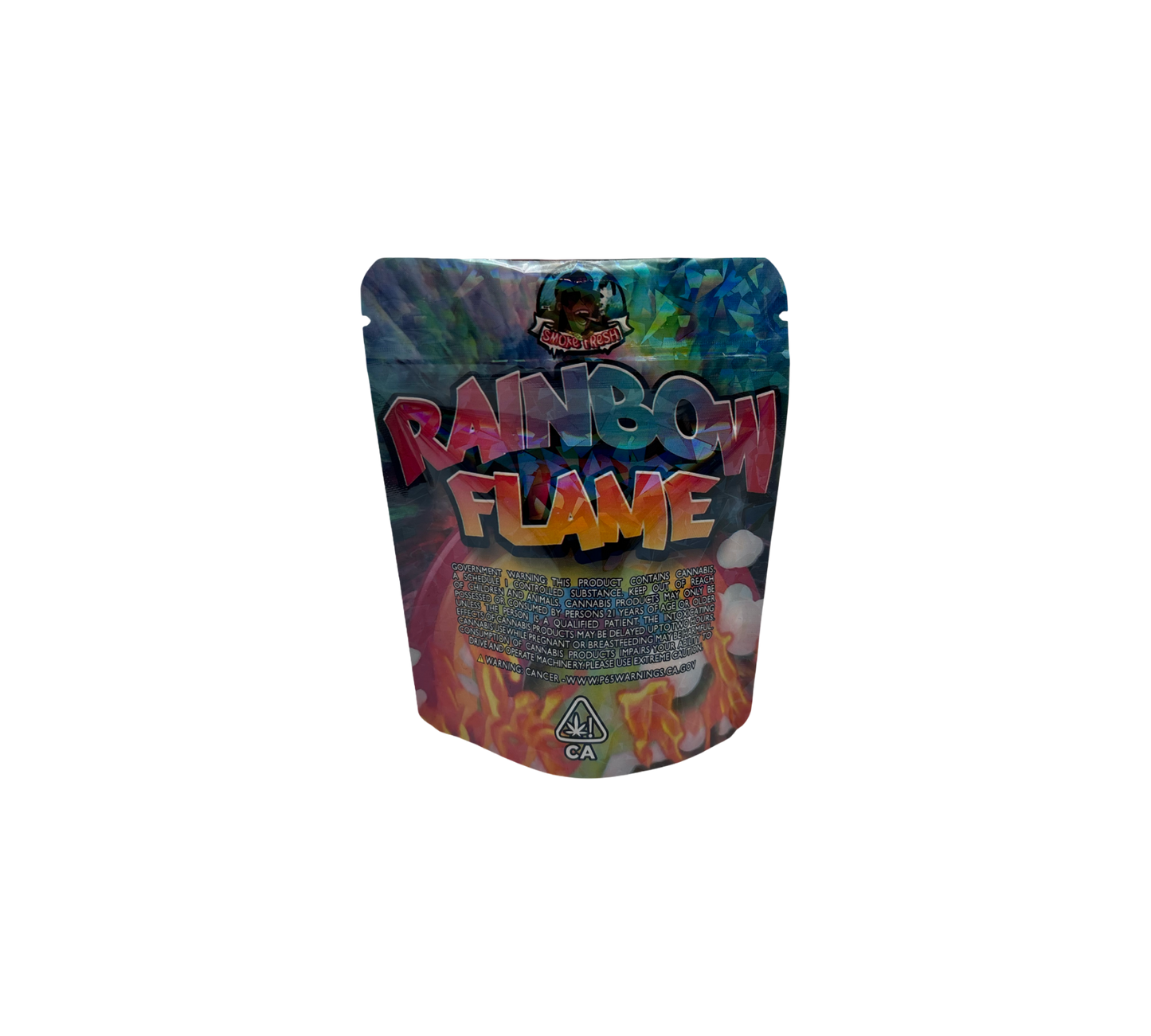 10x Rainbow Flame - leere PE Verpackungen
