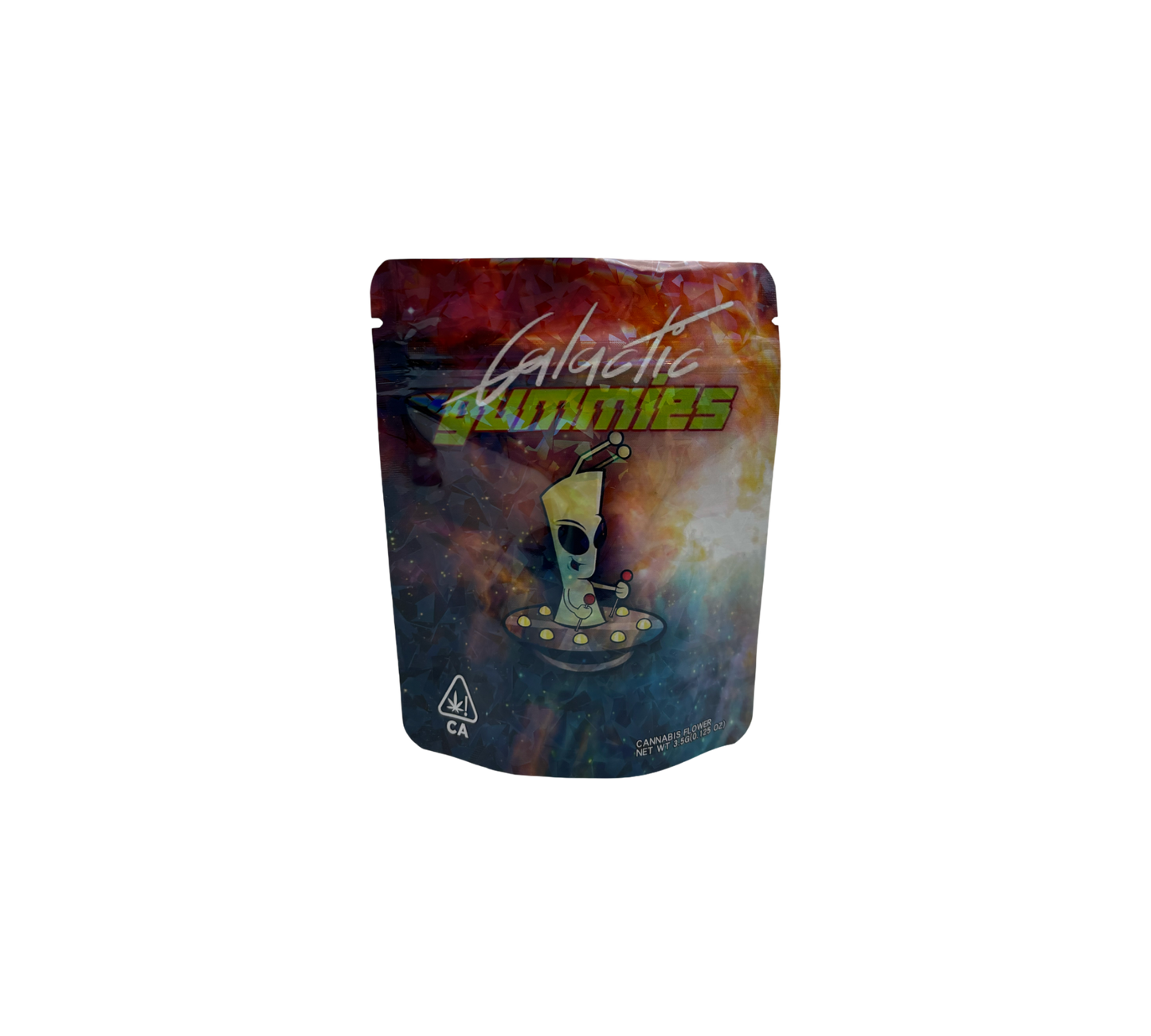 10x Galactic Gummies - leere PE Verpackungen
