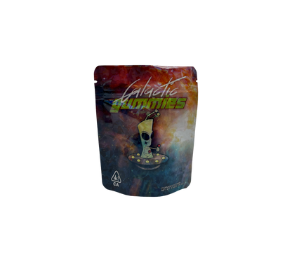 10x Galactic Gummies - leere PE Verpackungen