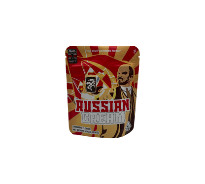 10x Russia Cream - leere PE Verpackungen