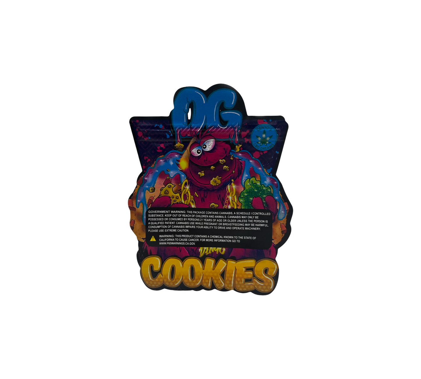 10x Cookie OG - leere PE Verpackungen Shape