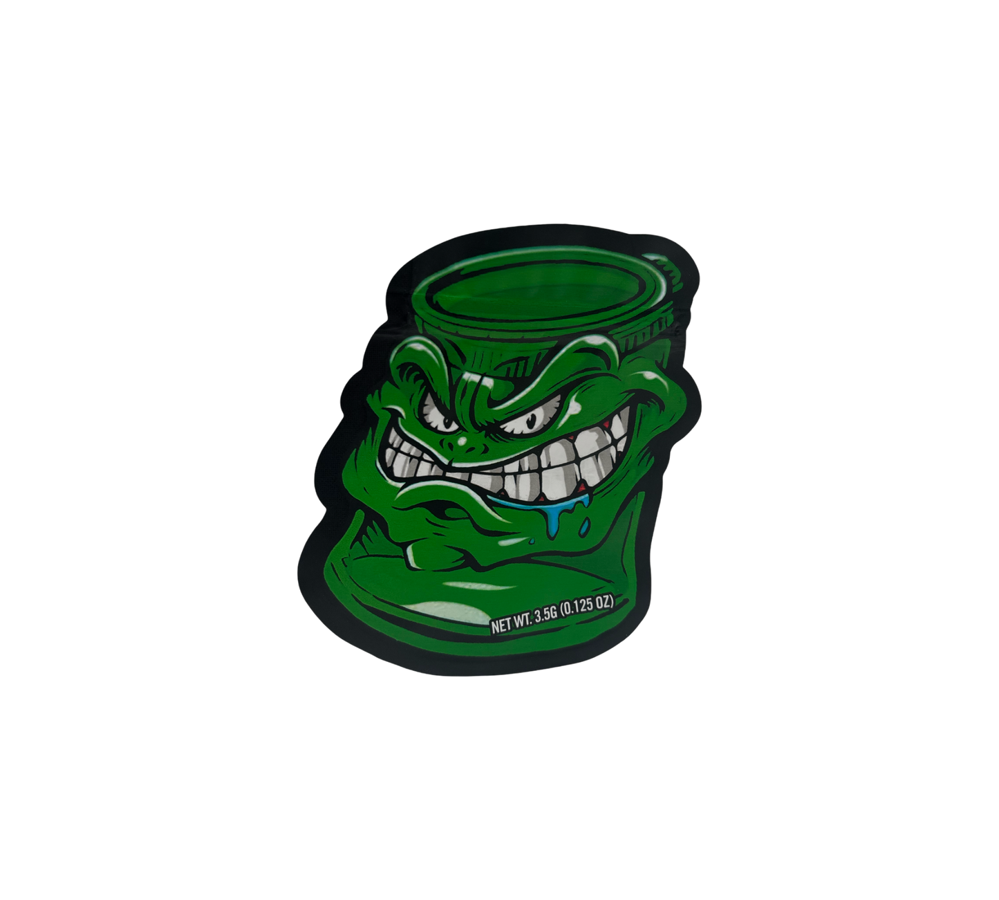 10x Green Slime - leere PE Verpackungen Shape