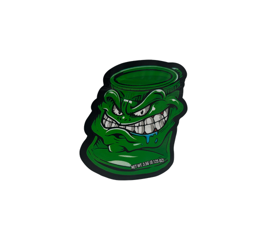 10x Green Slime - leere PE Verpackungen Shape