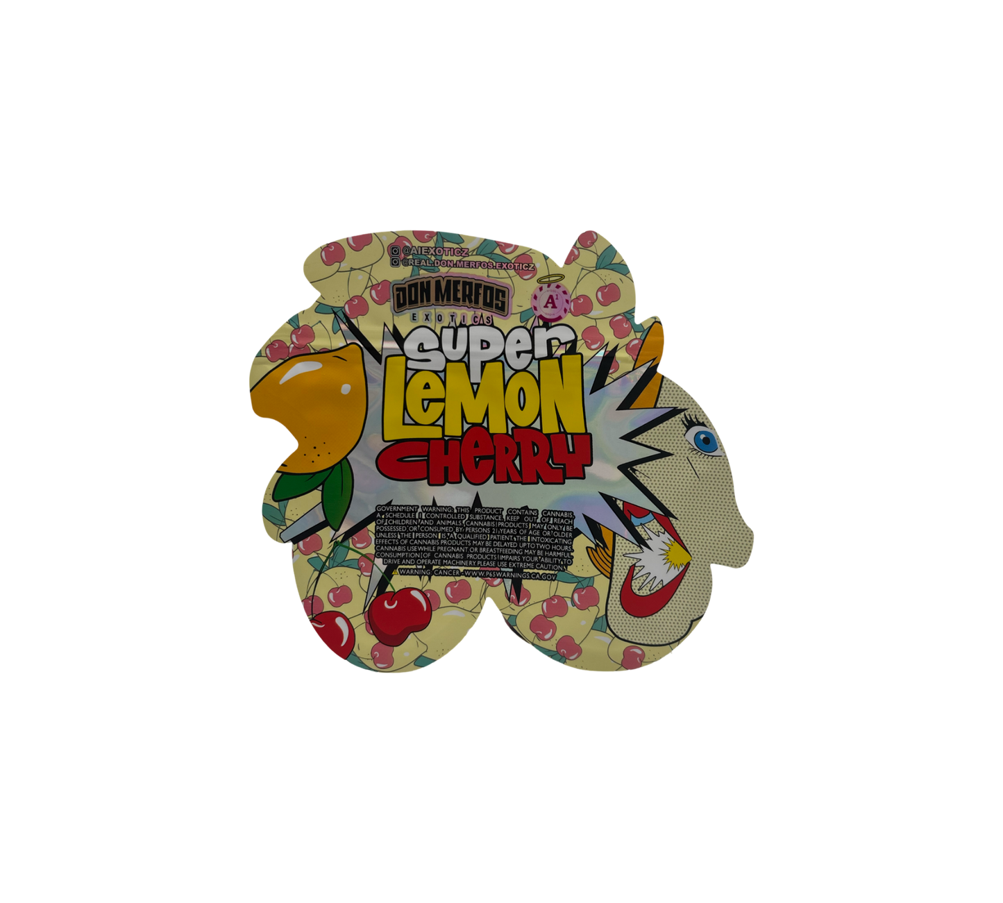 10x Super Lemon Cherry - leere PE Verpackungen Shape