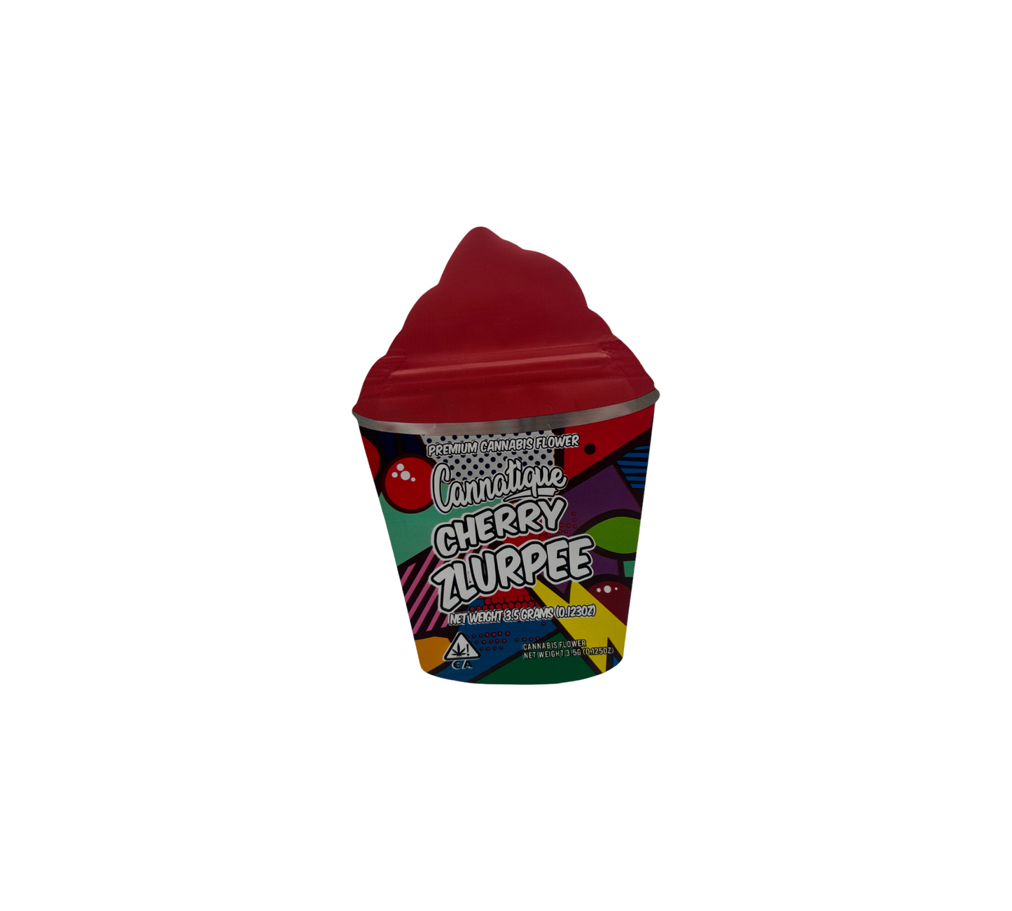 10x Cherry Zlurpee - leere PE Verpackungen Shape