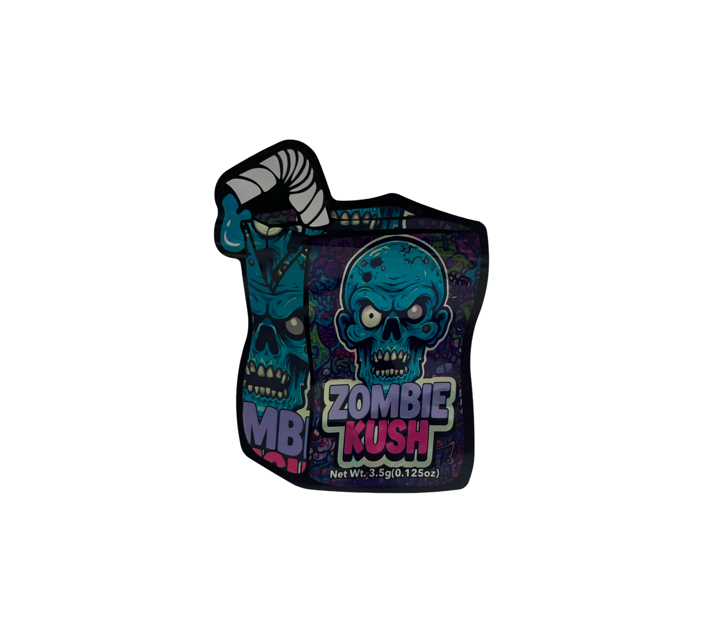 10x Zombie Kush - leere PE Verpackungen Shape