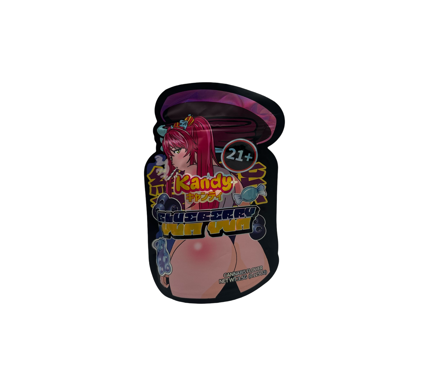 10x Kandy Blueberry - leere PE Verpackungen Shape