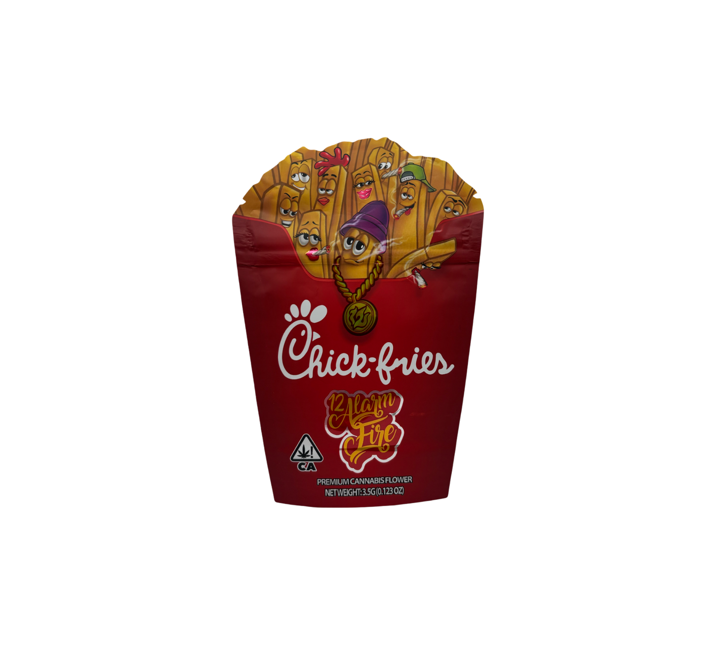 10x Chick-Fries - leere PE Verpackungen Shape