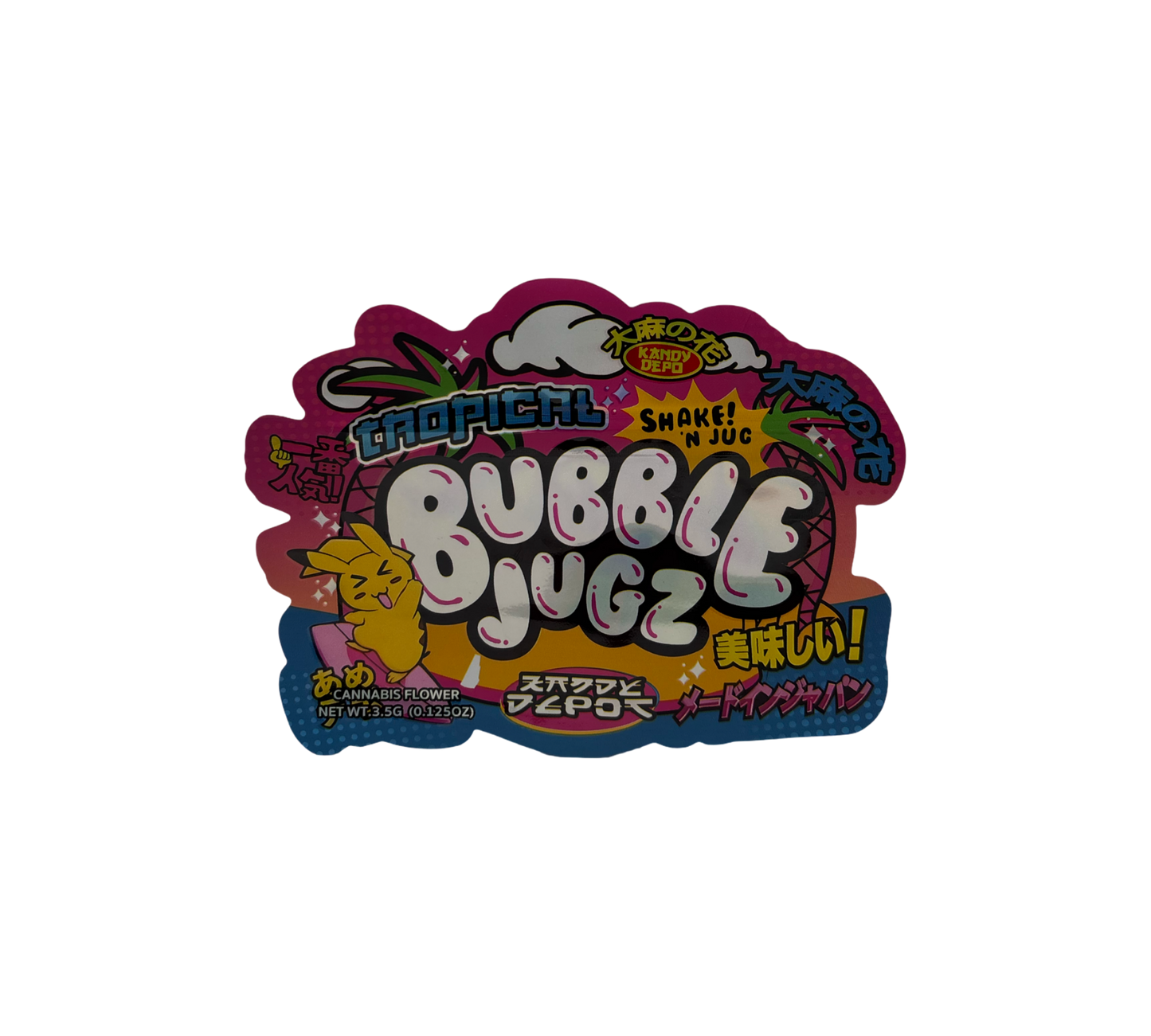 10x Bubble Jugz - leere PE Verpackungen Shape