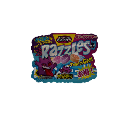 10x Purple Razzles - leere PE Verpackungen Shape