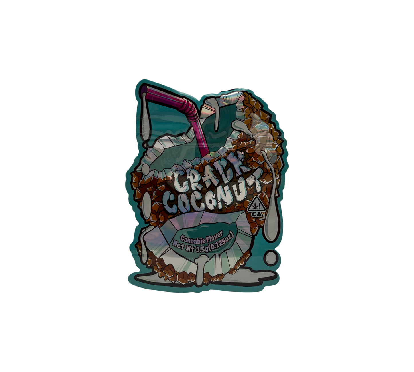 10x Crack Coconut - leere PE Verpackungen Shape