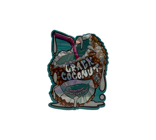 10x Crack Coconut - leere PE Verpackungen Shape