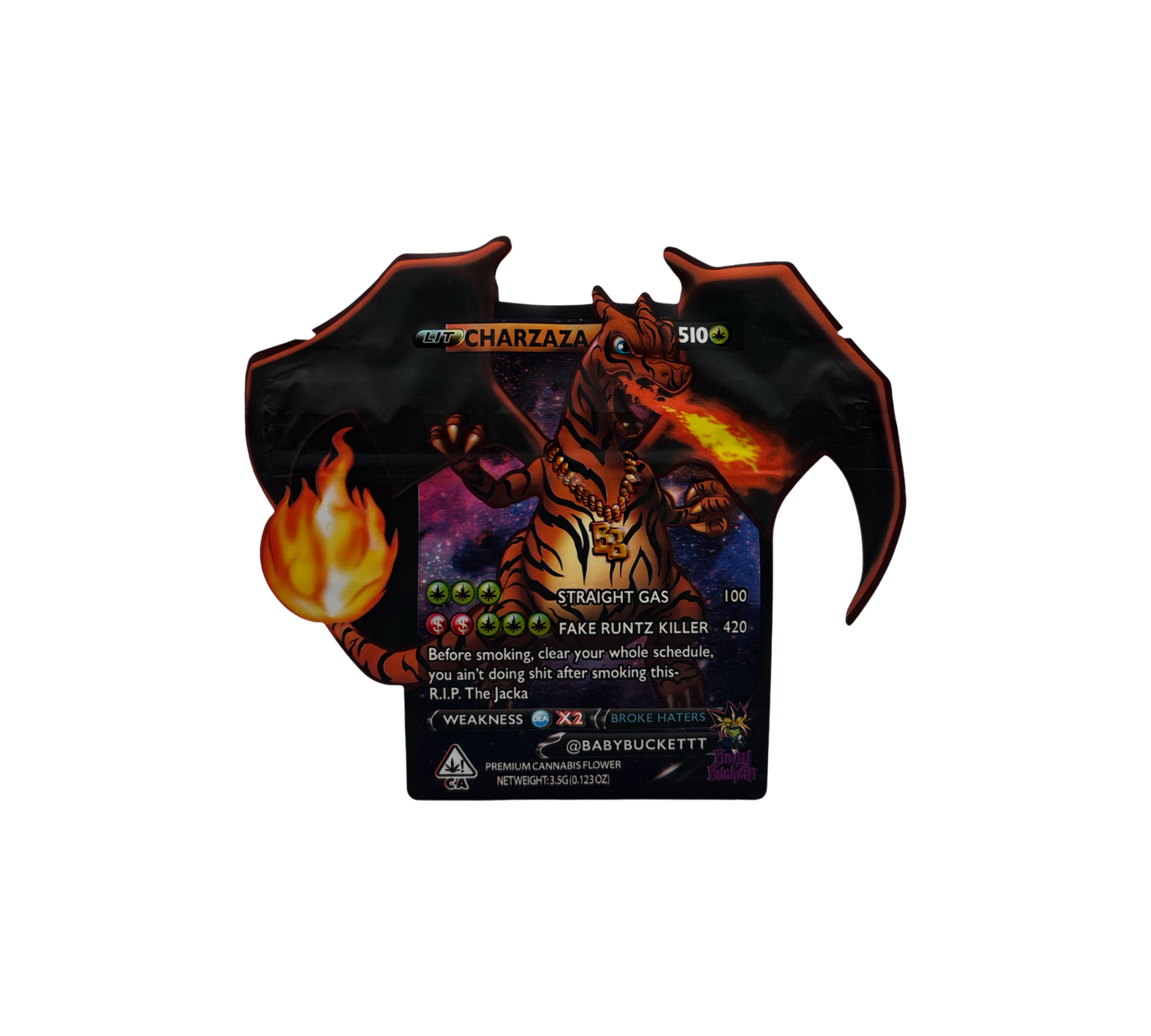 10x Red Smokemon - leere PE Verpackungen Shape