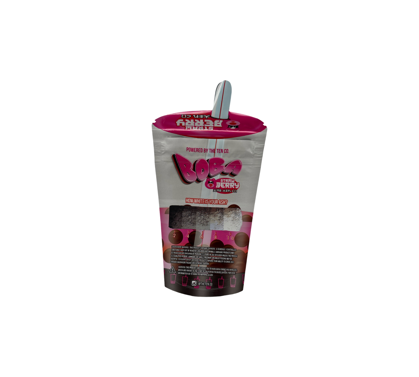 10x Pink Boba - leere PE Verpackungen Shape