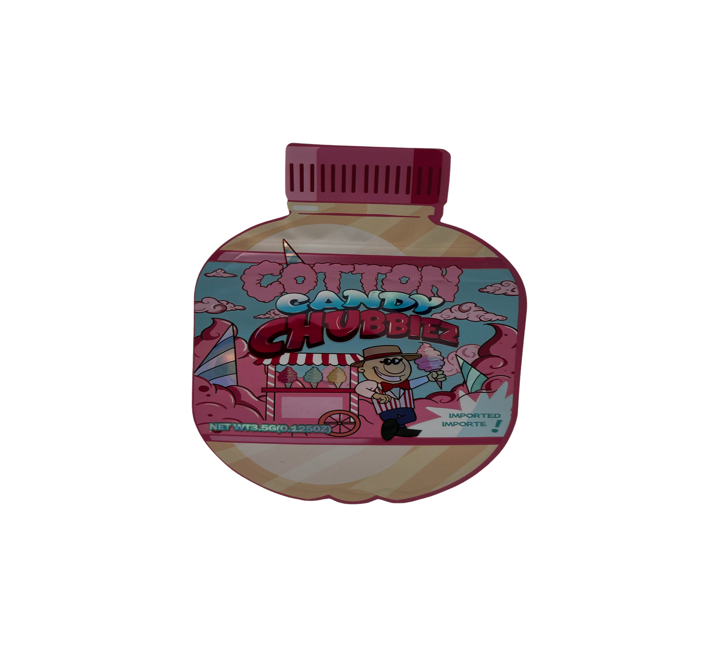 10x Candy Chubbi - leere PE Verpackungen Shape