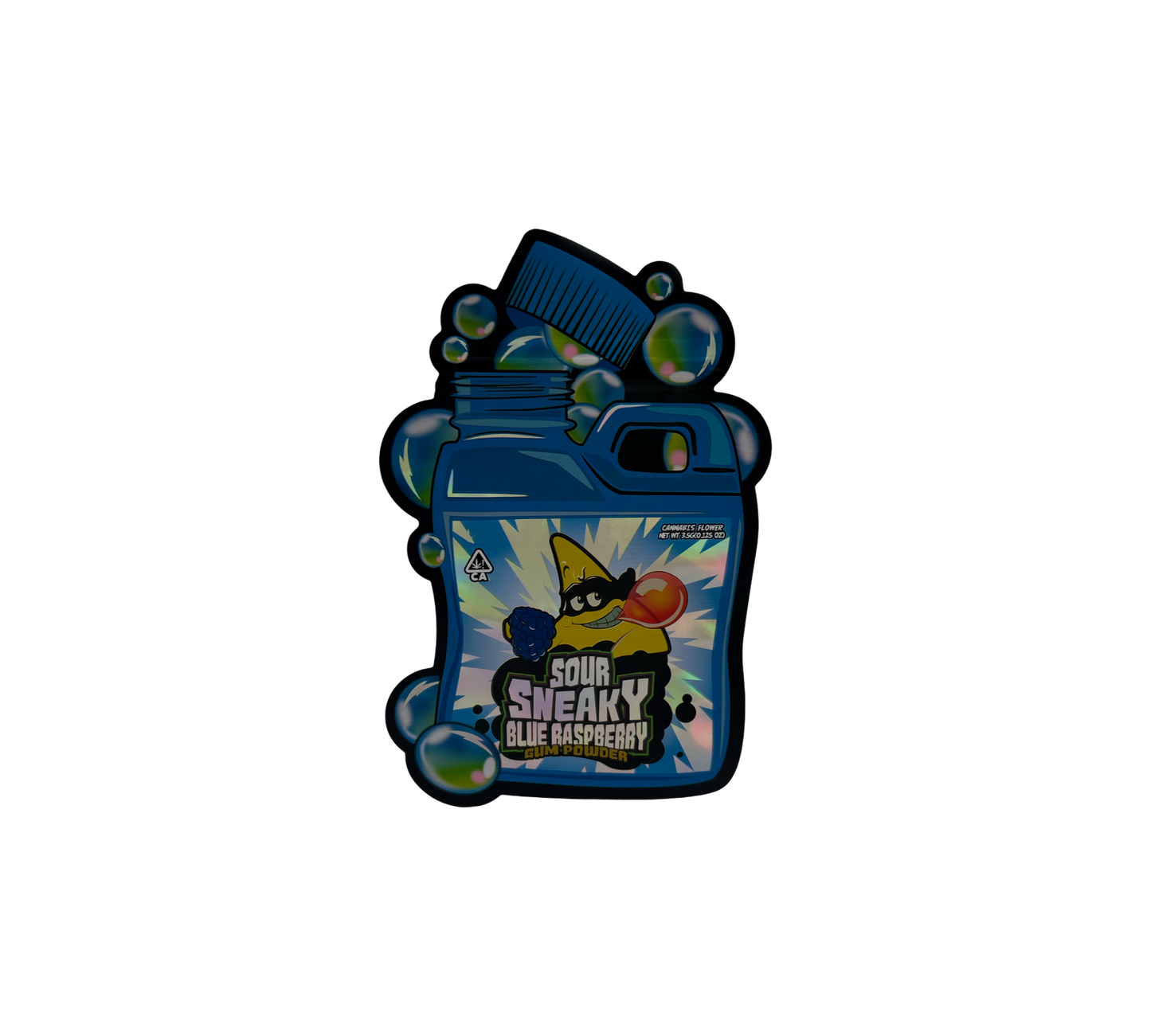 10x Blue Raspberry - leere PE Verpackungen Shape