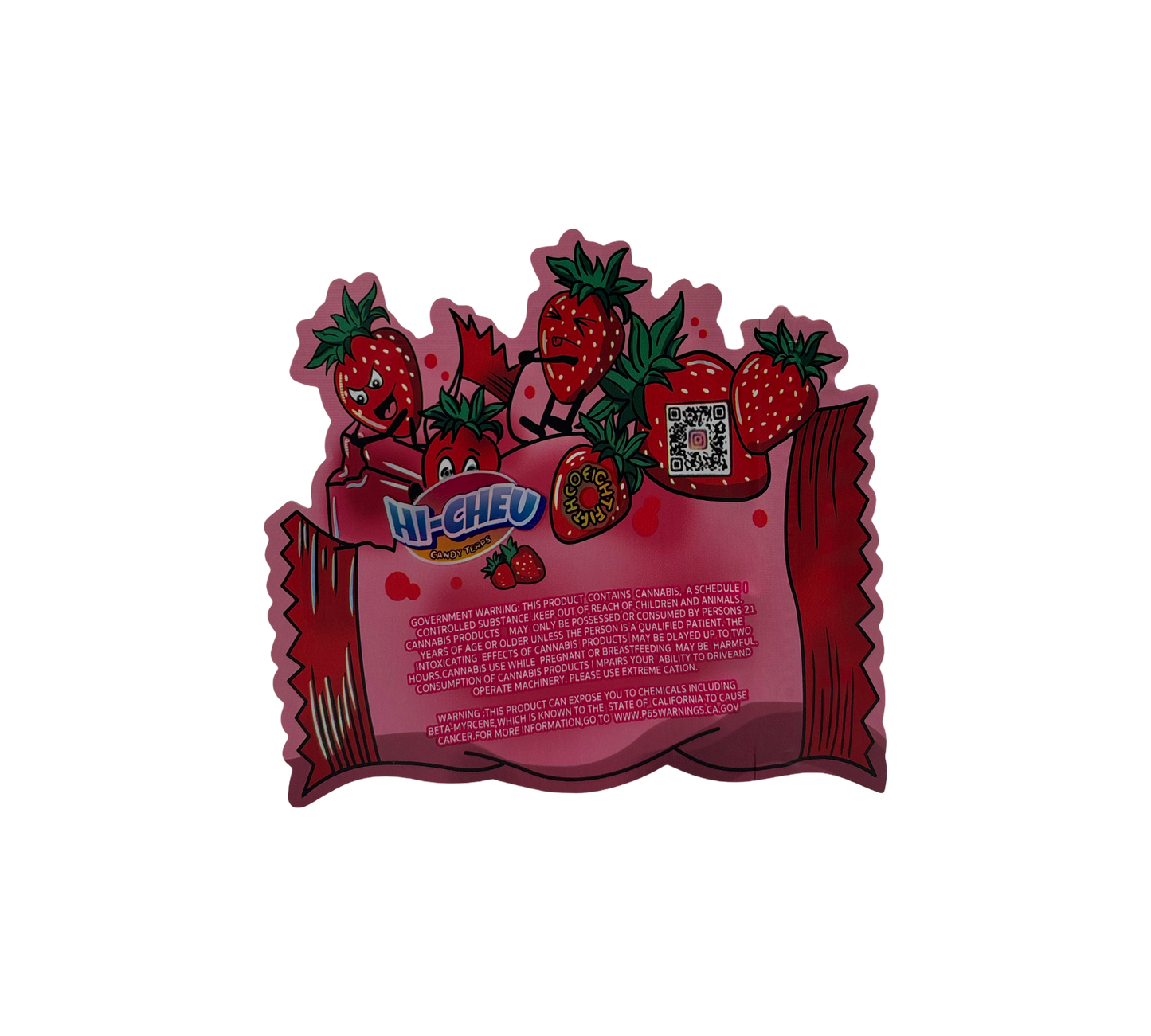 10x Strawberry Hi - leere PE Verpackungen Shape